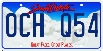 SD license plate 0CHQ54