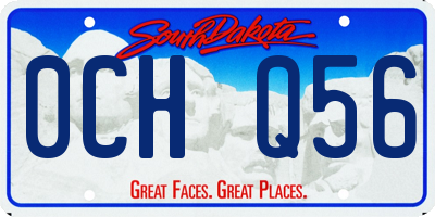 SD license plate 0CHQ56