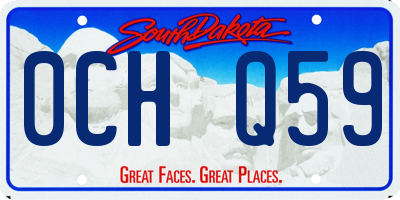 SD license plate 0CHQ59
