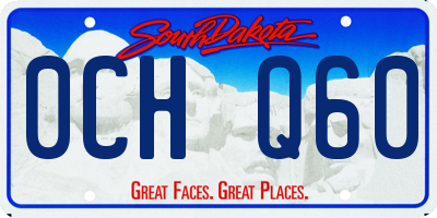 SD license plate 0CHQ60