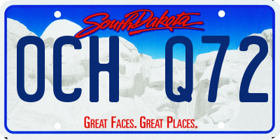 SD license plate 0CHQ72