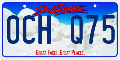 SD license plate 0CHQ75