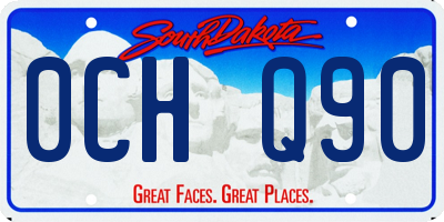 SD license plate 0CHQ90