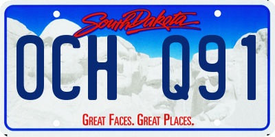 SD license plate 0CHQ91