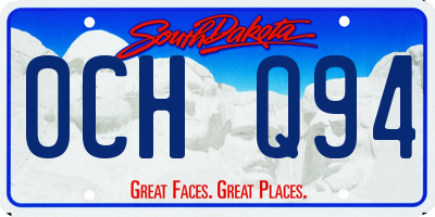 SD license plate 0CHQ94