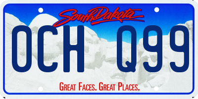 SD license plate 0CHQ99