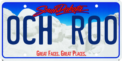 SD license plate 0CHR00