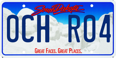SD license plate 0CHR04