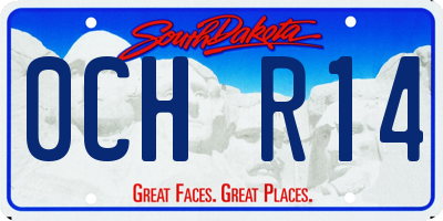 SD license plate 0CHR14