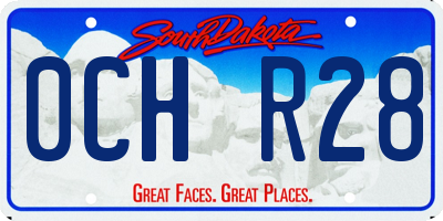 SD license plate 0CHR28
