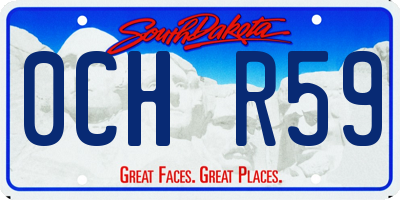 SD license plate 0CHR59