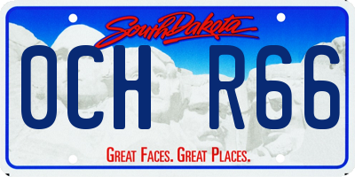 SD license plate 0CHR66