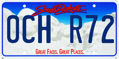 SD license plate 0CHR72