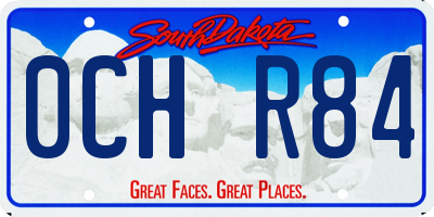 SD license plate 0CHR84