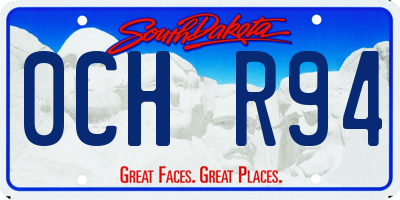 SD license plate 0CHR94