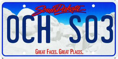 SD license plate 0CHS03