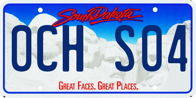 SD license plate 0CHS04