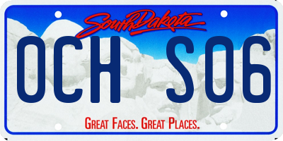 SD license plate 0CHS06