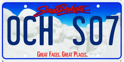 SD license plate 0CHS07