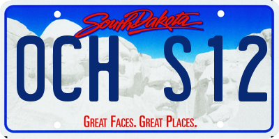 SD license plate 0CHS12