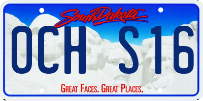 SD license plate 0CHS16
