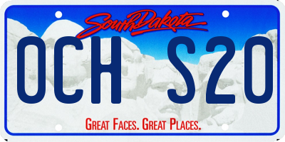 SD license plate 0CHS20