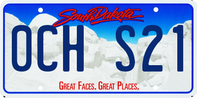 SD license plate 0CHS21