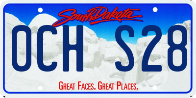 SD license plate 0CHS28