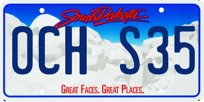 SD license plate 0CHS35