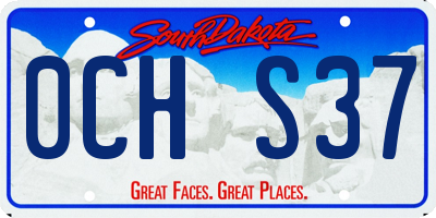 SD license plate 0CHS37
