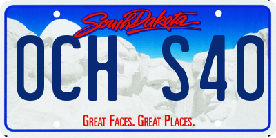 SD license plate 0CHS40