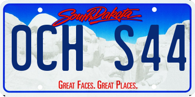 SD license plate 0CHS44