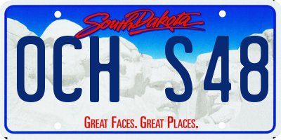 SD license plate 0CHS48