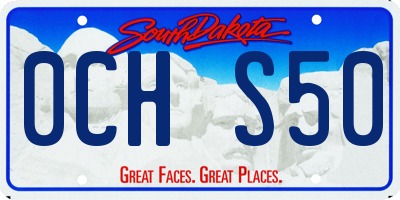 SD license plate 0CHS50