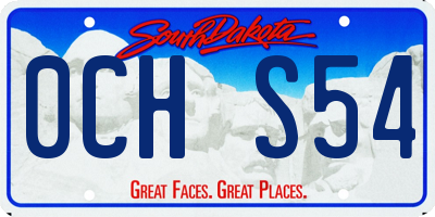 SD license plate 0CHS54