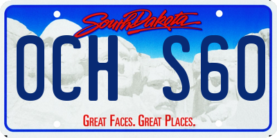 SD license plate 0CHS60