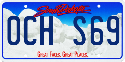 SD license plate 0CHS69