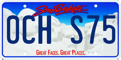 SD license plate 0CHS75
