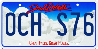 SD license plate 0CHS76