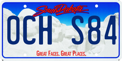 SD license plate 0CHS84