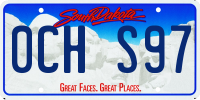 SD license plate 0CHS97