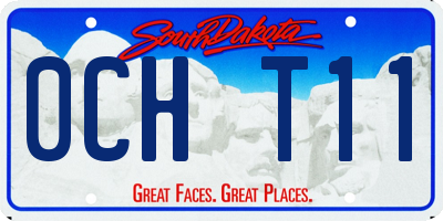 SD license plate 0CHT11