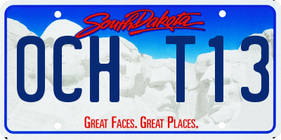 SD license plate 0CHT13