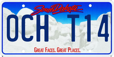 SD license plate 0CHT14