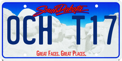SD license plate 0CHT17