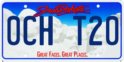 SD license plate 0CHT20