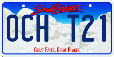 SD license plate 0CHT21