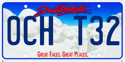 SD license plate 0CHT32