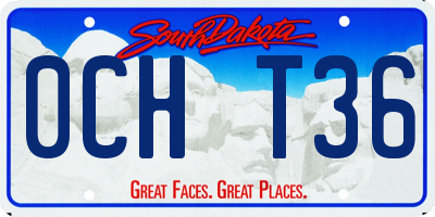 SD license plate 0CHT36