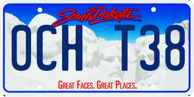 SD license plate 0CHT38